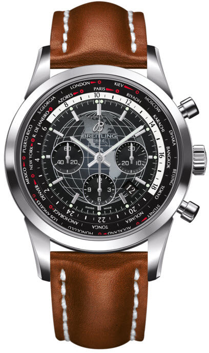 Breitling Watch Transocean Chronograph Unitime Steel Black - Black Breitling Watch Transocean Chronograph Unitime Steel Black - Black