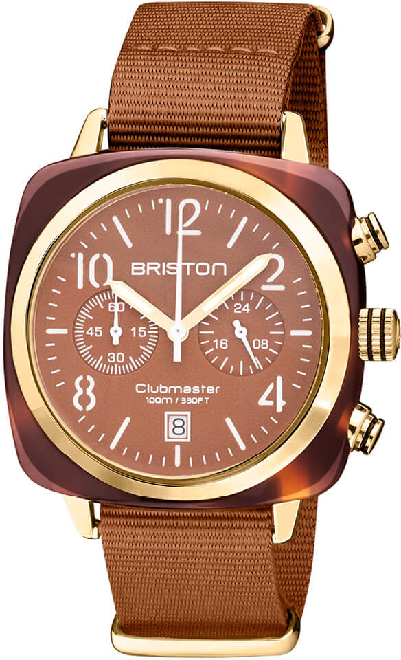 Briston Clubmaster Classic Chronograph Terracotta Caramel Briston Clubmaster Classic Chronograph Terracotta Caramel