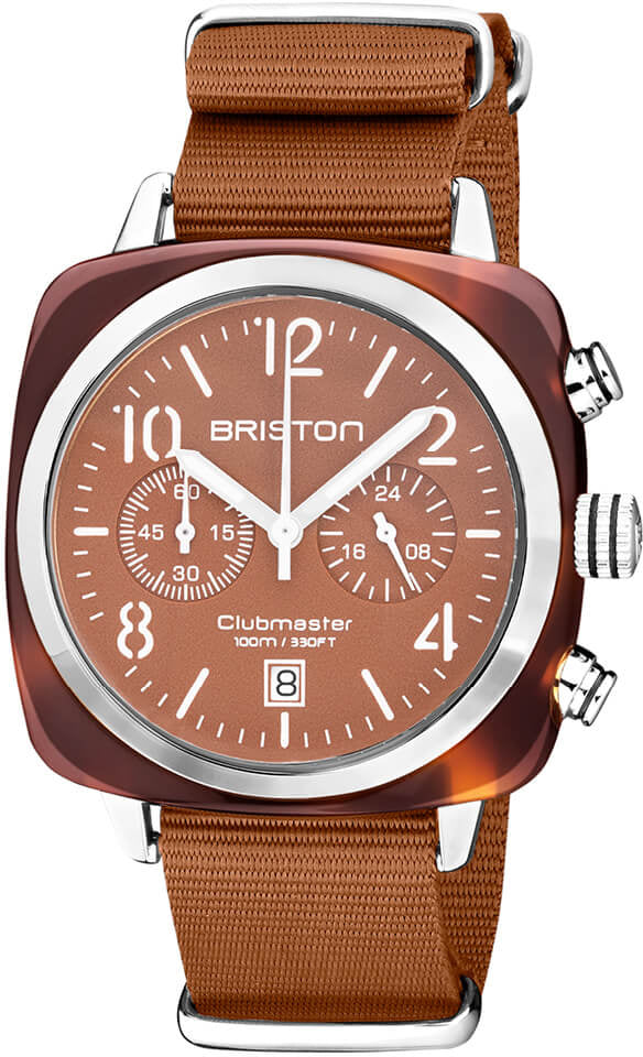 Briston Clubmaster Classic Chronograph Terracotta Caramel Briston Clubmaster Classic Chronograph Terracotta Caramel