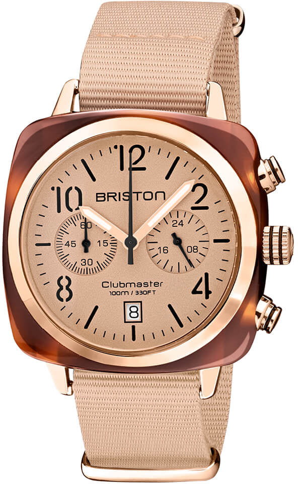 Briston Clubmaster Classic Chronograph Terracotta Nude Briston Clubmaster Classic Chronograph Terracotta Nude