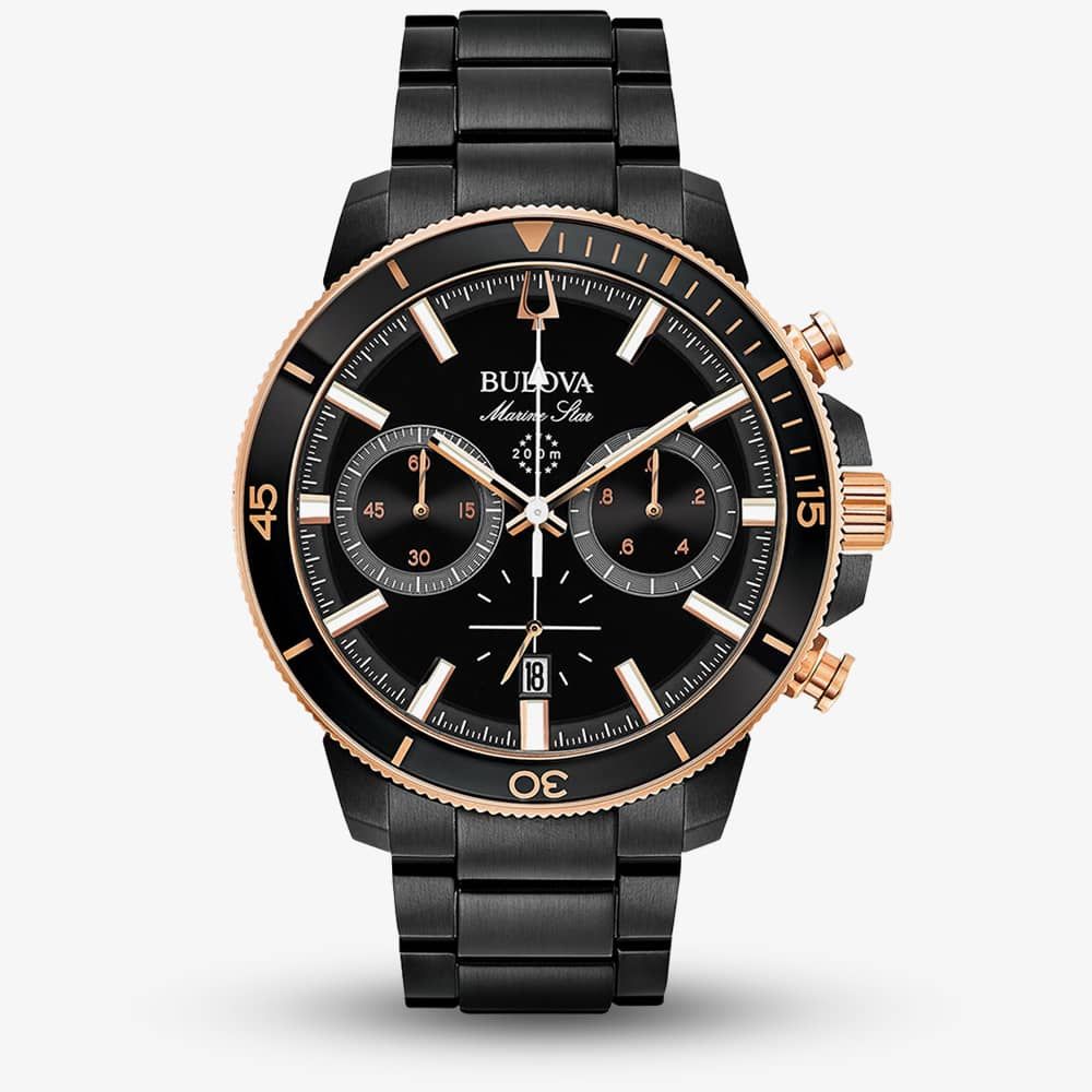 Bulova Mens Marine Star Black Chronograph Watch 98B302 Bulova Mens Marine Star Black Chronograph Watch 98B302