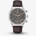 Bulova Precisionist Chronograph Brown Dial Watch 96B356