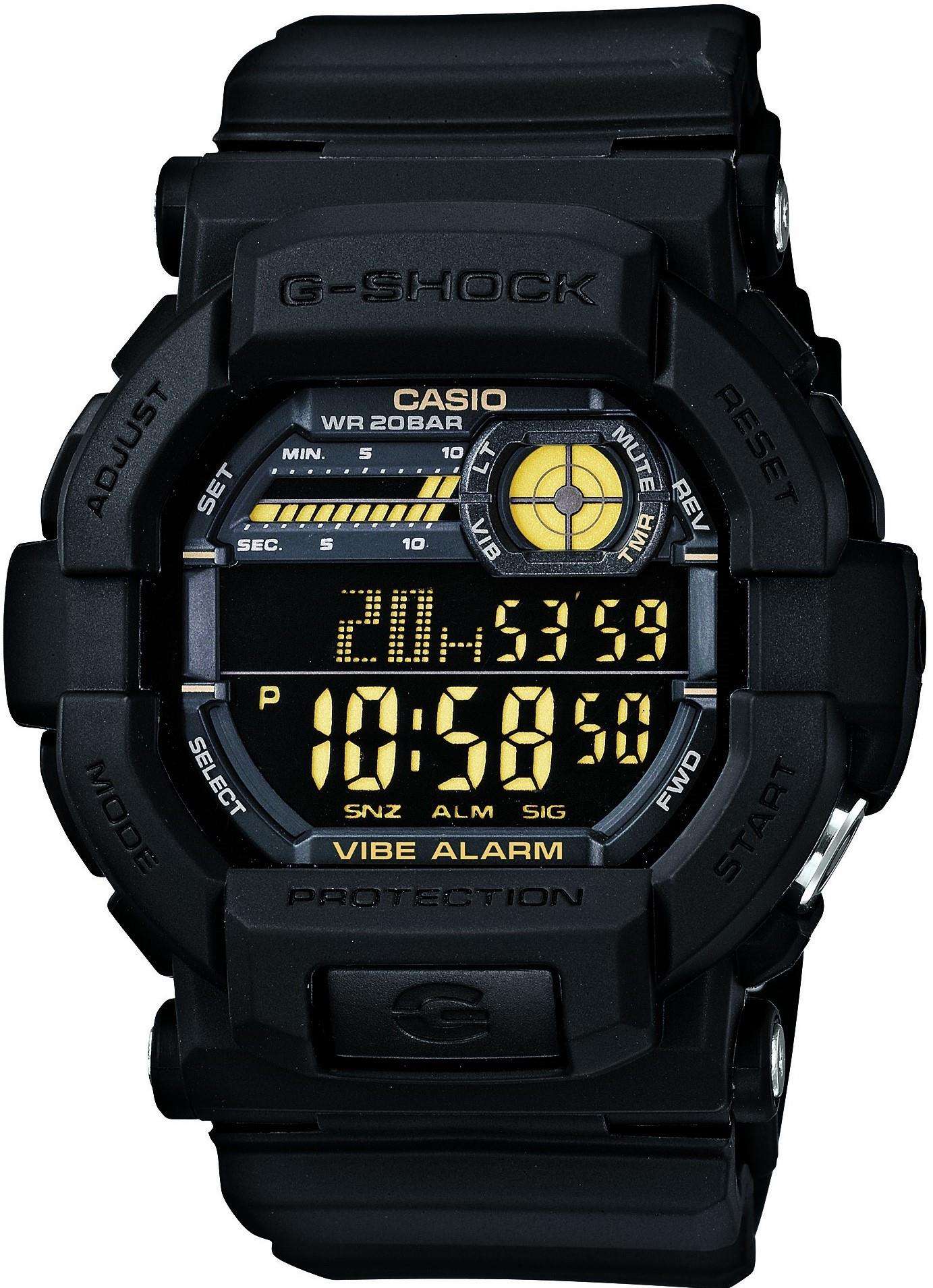 Casio Classic G-Shock Black Vibrating Timer Alarm Chronograph Mens Watch GD-350-1BER 50mm Casio Classic G-Shock Black Vibrating Timer Alarm Chronograph Mens Watch GD-350-1BER 50mm