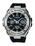Casio G-Steel Black Silicone Strap Black Dial Men's Alarm Chronograph GST-W110-1AER