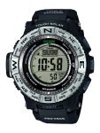 Casio Pro Trek Triple Sensor Black Silver Men's Alarm Chronograph PRW-3500-1ER