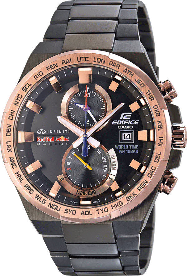 Casio Watch Edifice Alarm Chronograph Red Bull Edition - Black Casio Watch Edifice Alarm Chronograph Red Bull Edition - Black