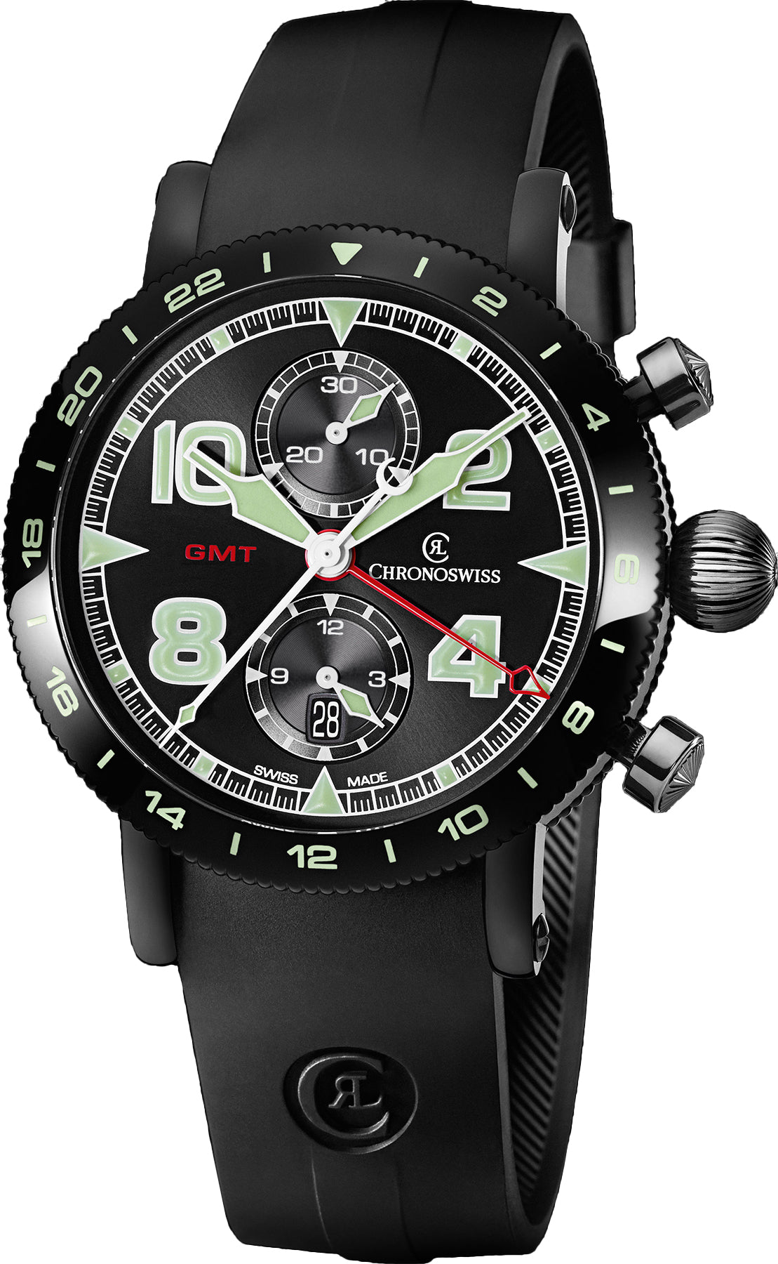 Chronoswiss Watch Timemaster Chronograph GMT - Black Chronoswiss Watch Timemaster Chronograph GMT - Black