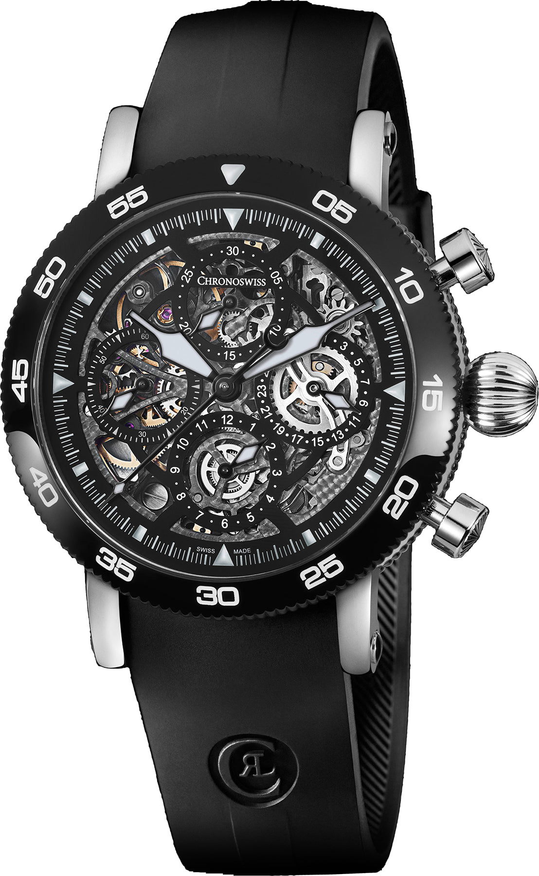 Chronoswiss Watch Timemaster Chronograph Skeleton - Black Chronoswiss Watch Timemaster Chronograph Skeleton - Black
