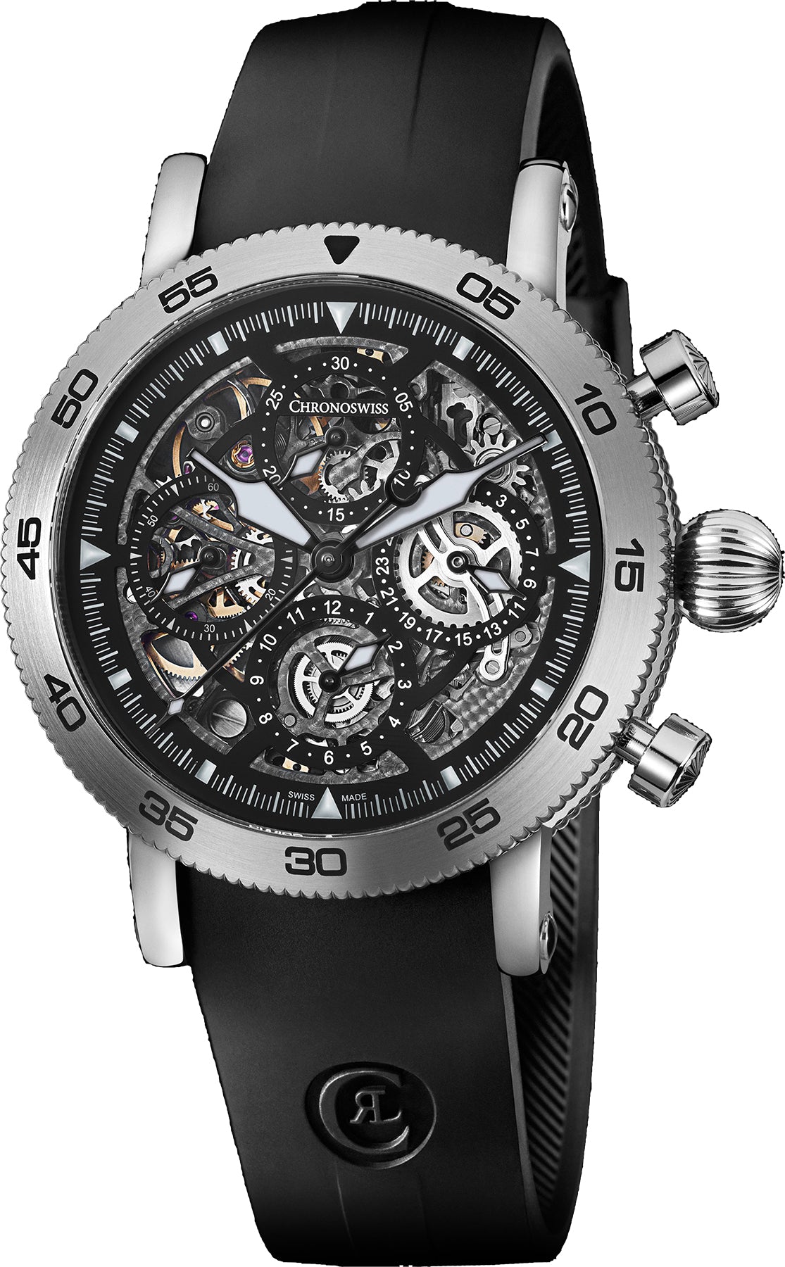 Chronoswiss Watch Timemaster Chronograph Skeleton - Black Chronoswiss Watch Timemaster Chronograph Skeleton - Black