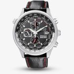 Citizen Mens Chronograph Red Arrows Black Leather Strap Watch CA0080-03E