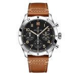 Classic AVI Chronograph 42 P-51 Mustang Leather Strap Watch