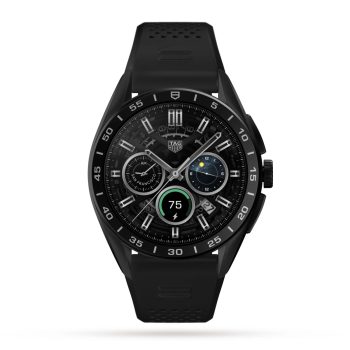 Connected Calibre E4 45mm - 2022 - Titanium Case - Black Rubber Strap Smart Watch