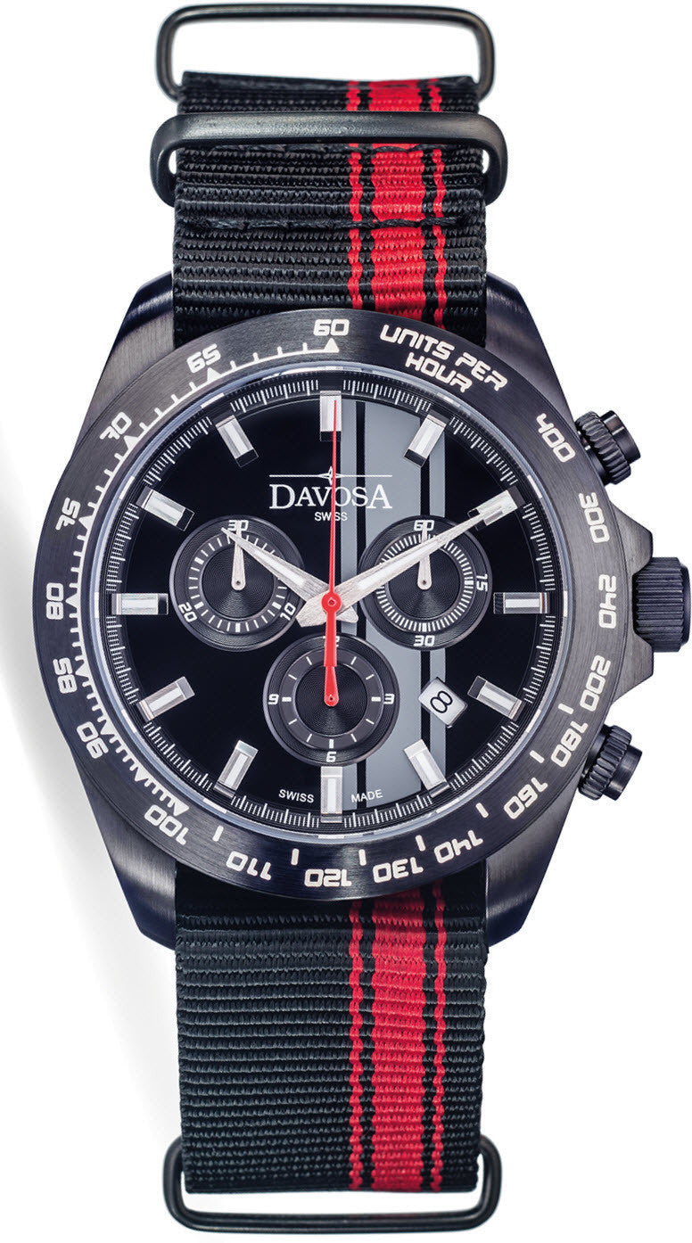Davosa Watch Speedline TX Chronograph Tachymeter - Black Davosa Watch Speedline TX Chronograph Tachymeter - Black