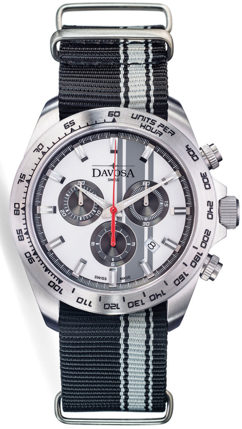 Davosa Watch Speedline TX Chronograph Tachymeter - White Davosa Watch Speedline TX Chronograph Tachymeter - White