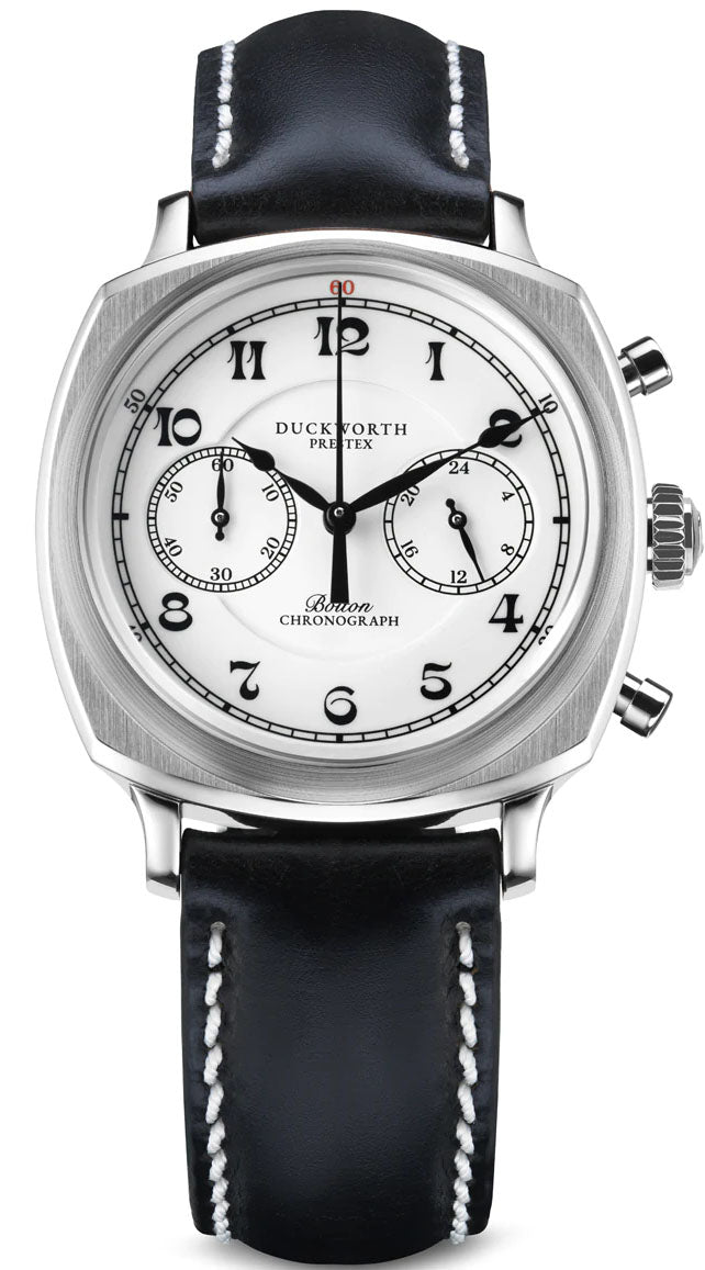 Duckworth Prestex Bolton Chronograph White Black Leather Duckworth Prestex Bolton Chronograph White Black Leather
