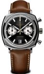 Duckworth Prestex Chronograph 42 Black Sunburst Tan Leather