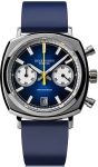 Duckworth Prestex Chronograph 42 Blue Sunburst Blue Rubber