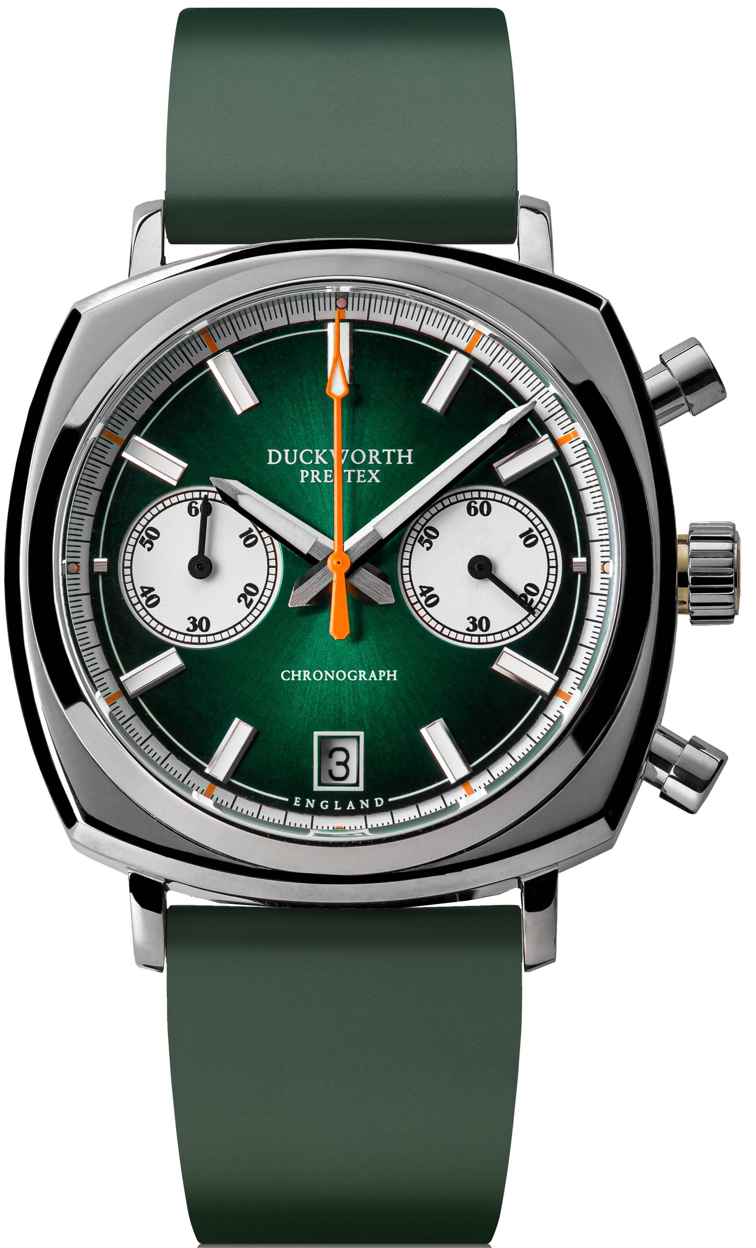 Duckworth Prestex Chronograph 42 Green Green Rubber Duckworth Prestex Chronograph 42 Green Green Rubber