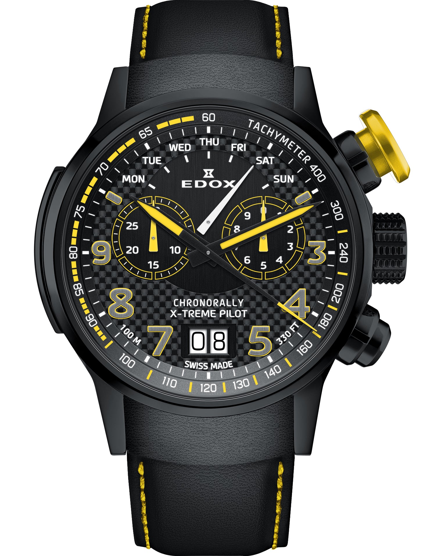 Edox Watch Chronorally Chronograph - Black Edox Watch Chronorally Chronograph - Black