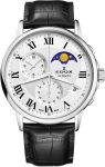 Edox Watch Les Bemonts Chronograph Moon Phase - Silver