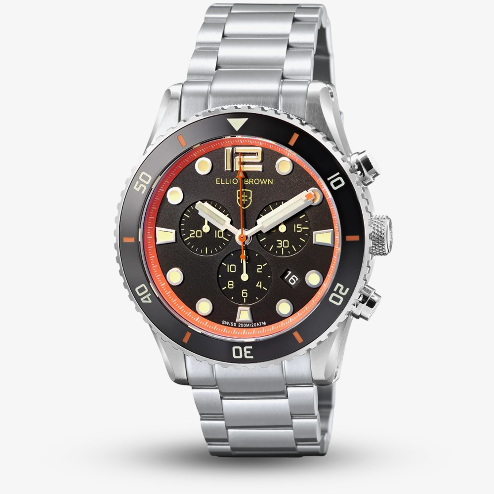 Elliot Brown Bloxworth Chronograph Orange Watch 929-019-B07 Elliot Brown Bloxworth Chronograph Orange Watch 929-019-B07