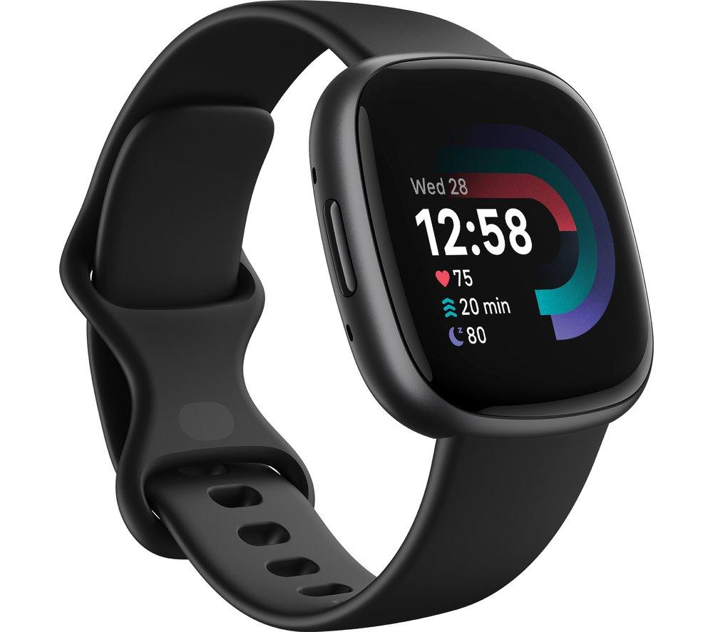 FITBIT Versa 4 Smart Watch - Black & Graphite, Black,Silver/Grey FITBIT Versa 4 Smart Watch - Black & Graphite, Black,Silver/Grey