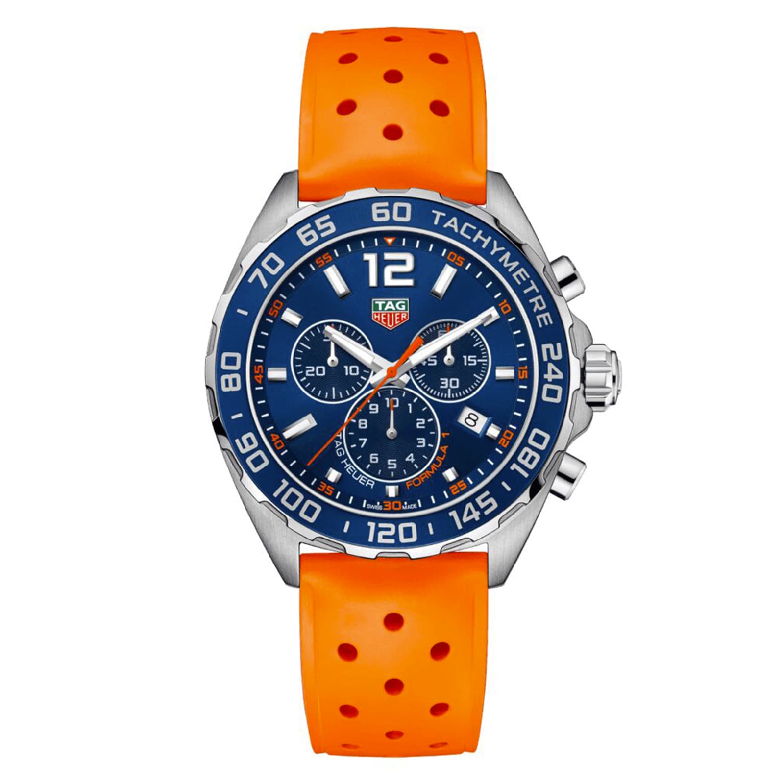 Formula 1 Chronograph 43mm Mens Watch Orange Rubber Strap Formula 1 Chronograph 43mm Mens Watch Orange Rubber Strap