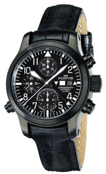 Fortis B-42 Flieger Chronograph Alarm D - Black Fortis B-42 Flieger Chronograph Alarm D - Black