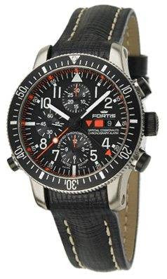 Fortis B-42 Official Cosmonauts Chronograph Alarm Titanium D - Black Fortis B-42 Official Cosmonauts Chronograph Alarm Titanium D - Black