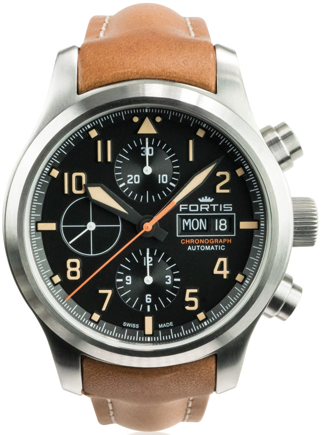 Fortis Watch Aviatis Aeromaster Old Radium Chronograph - Black Fortis Watch Aviatis Aeromaster Old Radium Chronograph - Black