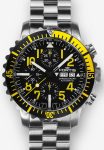 Fortis Watch Marinemaster Yellow Chronograph - Black