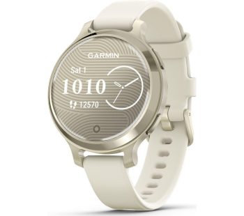 GARMIN Lily 2 Active Smart Watch - Lunar Gold & Bone, Cream,Silver/Grey