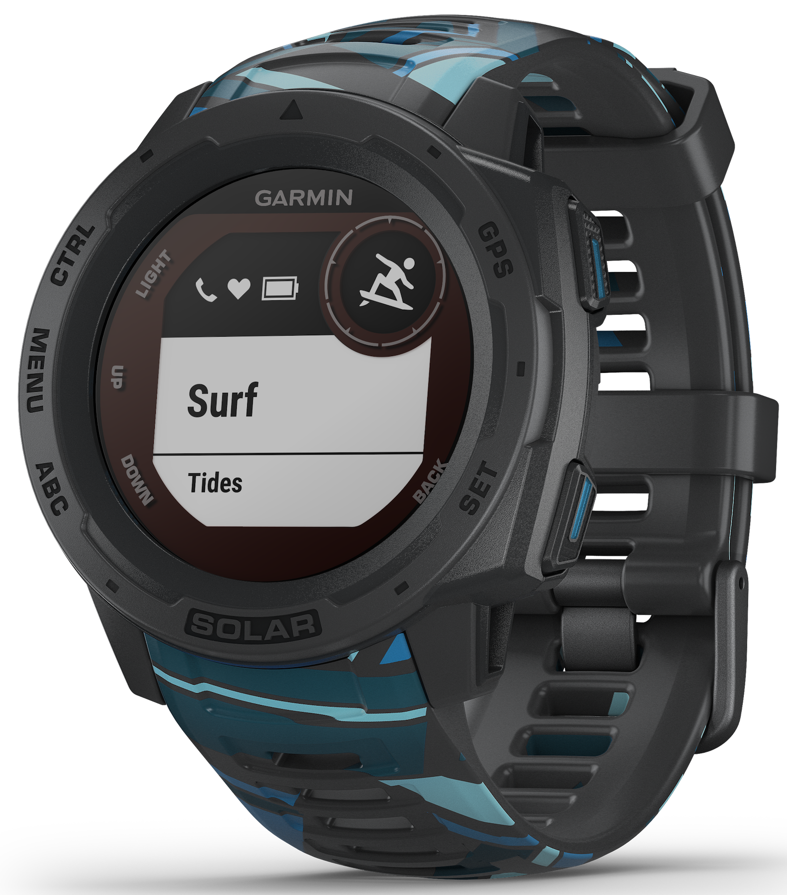Garmin Watch Instinct Solar Surf Edition Pipeline - Black Garmin Watch Instinct Solar Surf Edition Pipeline - Black