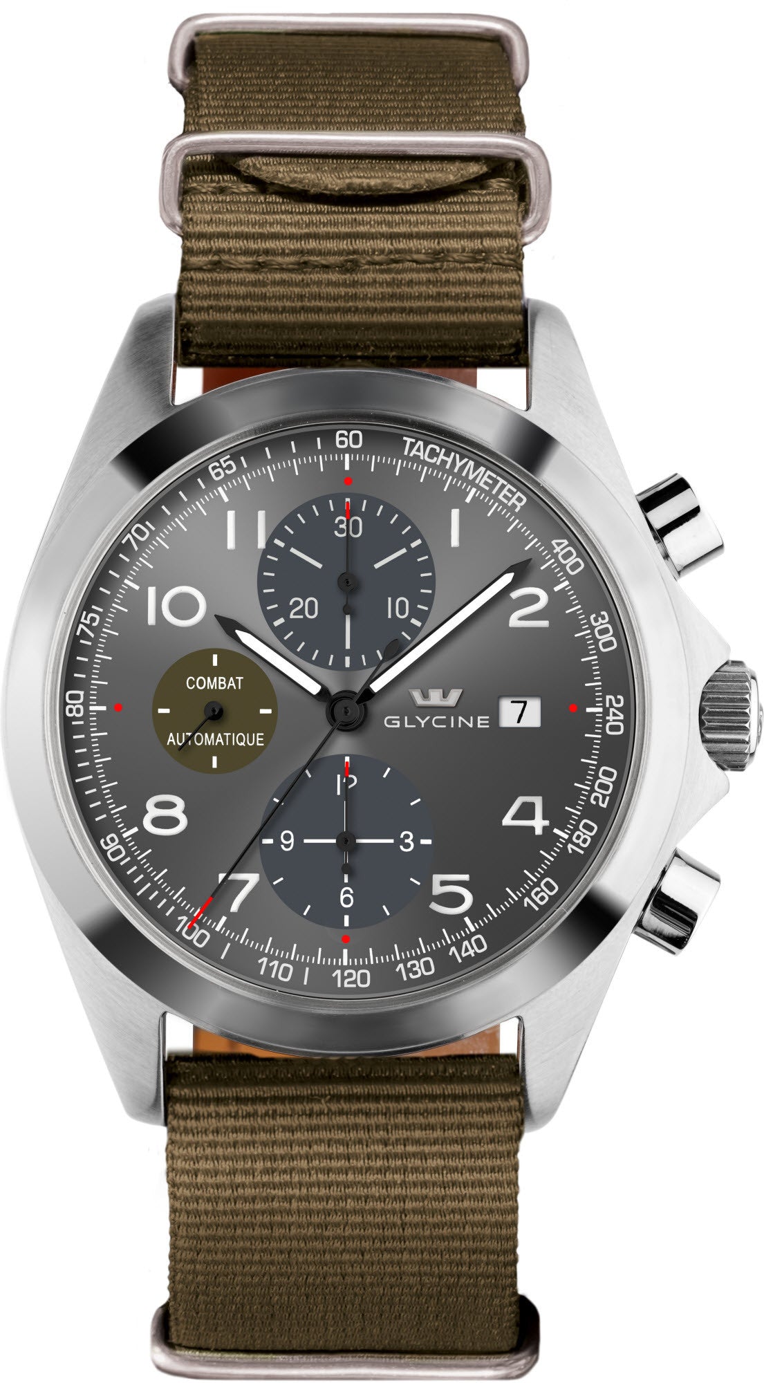 Glycine Watch Combat Chronograph Grey Black - Grey Glycine Watch Combat Chronograph Grey Black - Grey