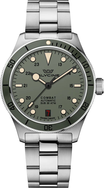 Glycine Watch Combat Sub Sport 36 - Green Glycine Watch Combat Sub Sport 36 - Green