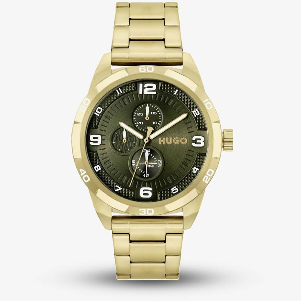 HUGO #Grip Gold Plated Chronograph Watch 1530277 HUGO #Grip Gold Plated Chronograph Watch 1530277