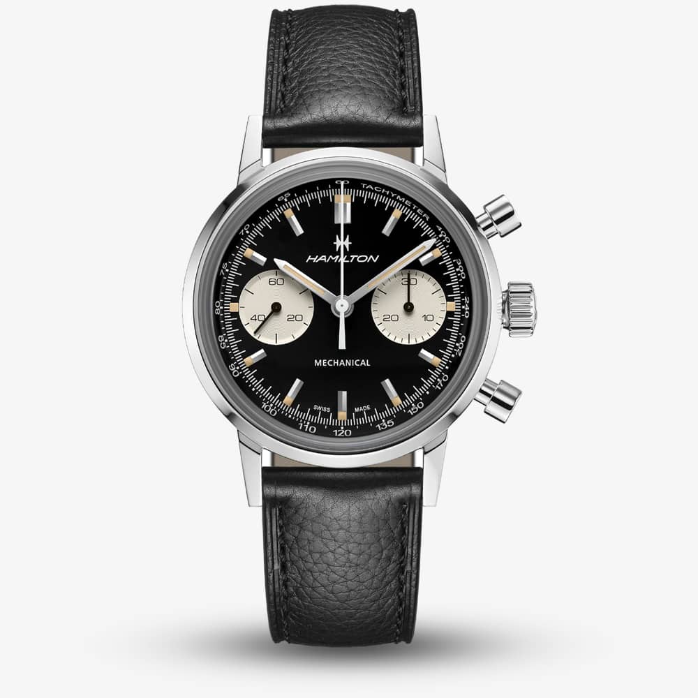Hamilton American Classic Intra-Matic Black Chronograph Watch H38429730 Hamilton American Classic Intra-Matic Black Chronograph Watch H38429730