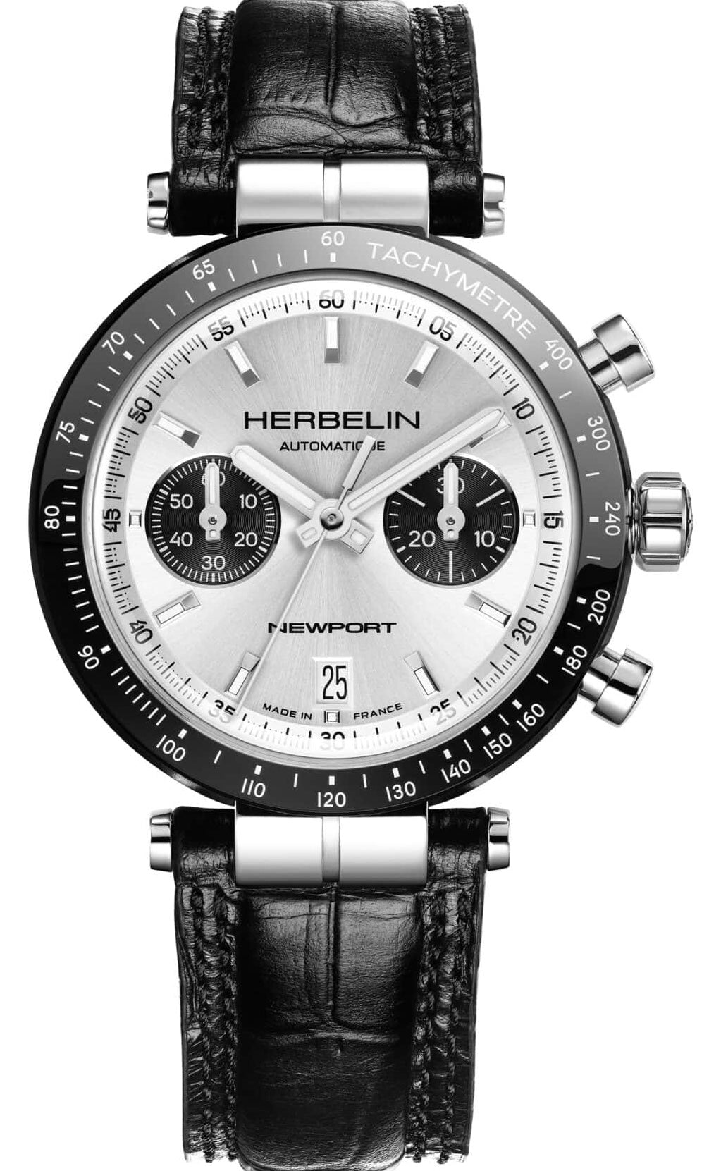 Herbelin Newport Heritage Chronograph Bi-Compax Panda Herbelin Newport Heritage Chronograph Bi-Compax Panda