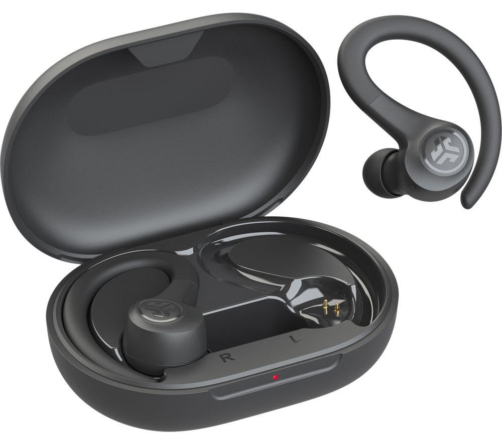 JLAB Go Air Sport Wireless Bluetooth Earbuds - Graphite, Black,Silver/Grey JLAB Go Air Sport Wireless Bluetooth Earbuds - Graphite, Black,Silver/Grey