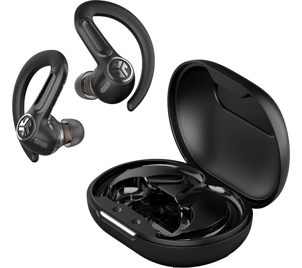 JLAB Jbuds Air Sport ANC 4 Wireless Bluetooth Noise-Cancelling Sports Earbuds - Black, Black JLAB Jbuds Air Sport ANC 4 Wireless Bluetooth Noise-Cancelling Sports Earbuds - Black, Black