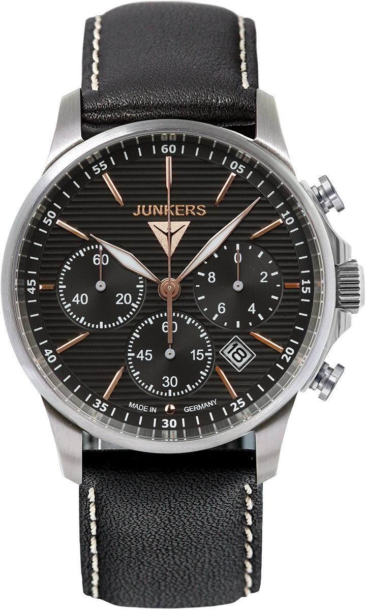 Junkers Watch Tante JU Chronograph Mens - Black Junkers Watch Tante JU Chronograph Mens - Black