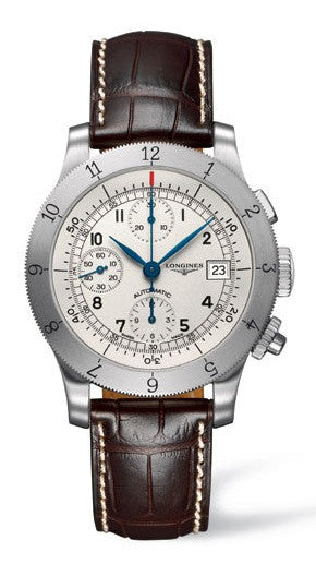 Longines Watch Weems Chronograph Mens - Silver Longines Watch Weems Chronograph Mens - Silver