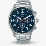 Lorus Mens Navy Dial Chronograph Watch RT365JX9
