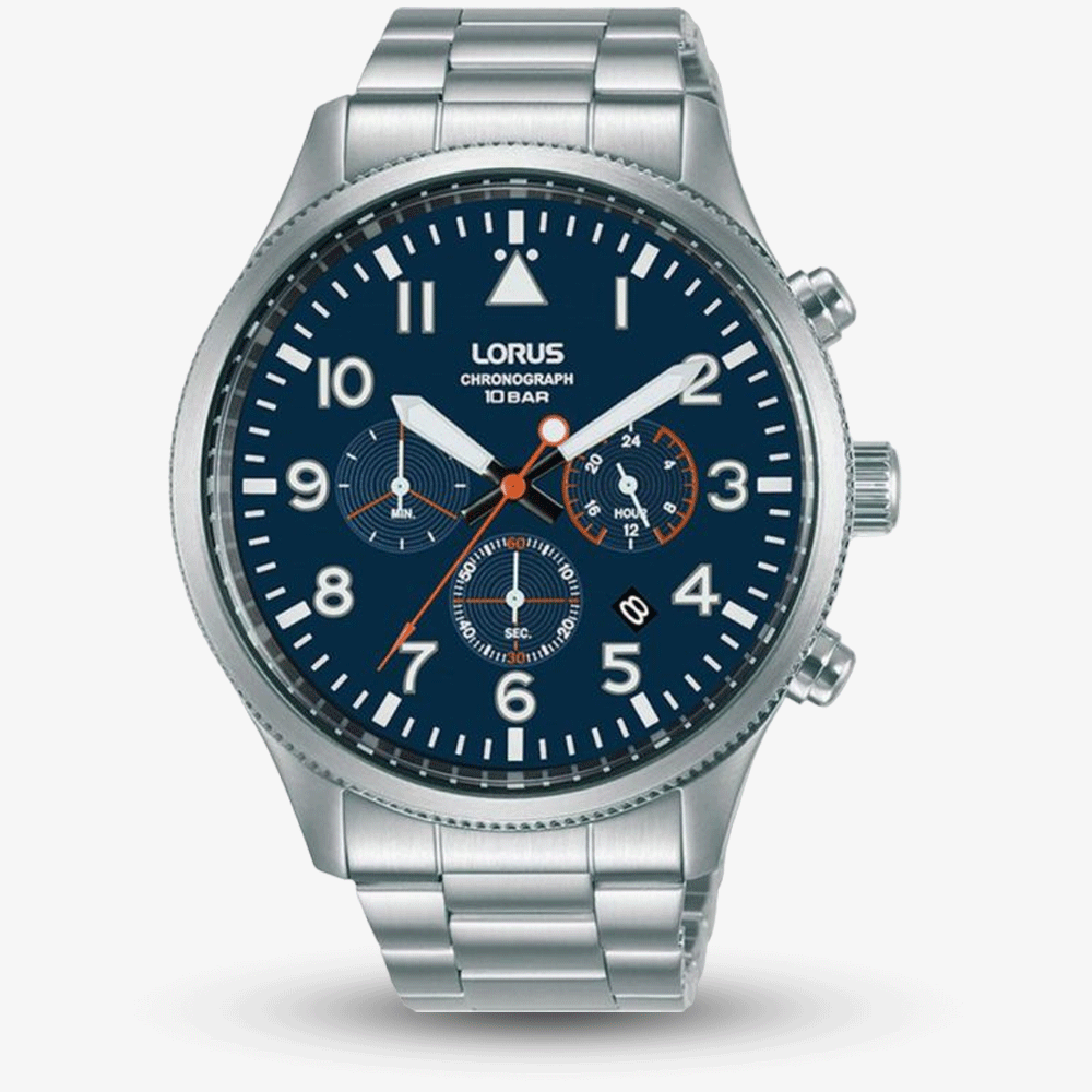 Lorus Mens Navy Dial Chronograph Watch RT365JX9 Lorus Mens Navy Dial Chronograph Watch RT365JX9