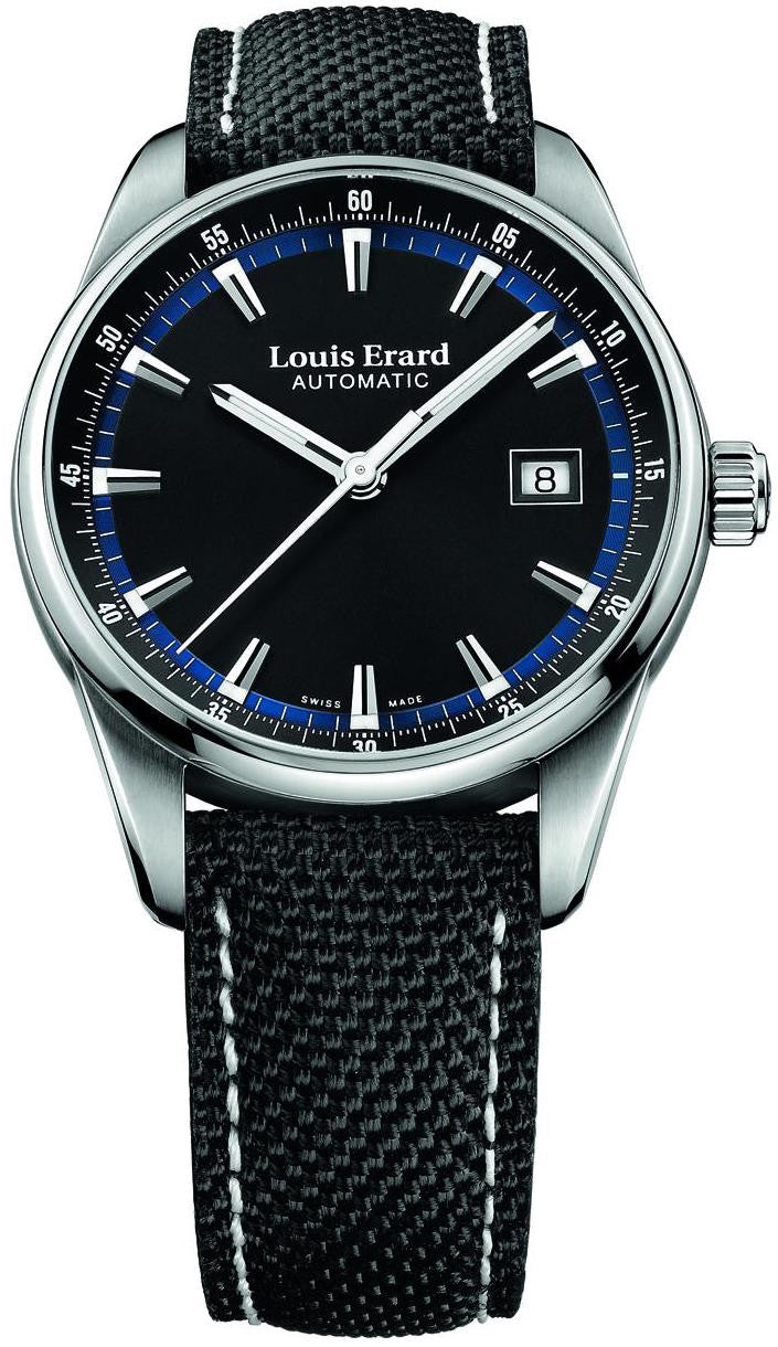 Louis Erard Watch Heritage Sport Date - Black Louis Erard Watch Heritage Sport Date - Black