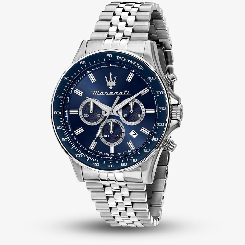Maserati Mens Sfida Blue Chronograph Watch MSR8873640025 Maserati Mens Sfida Blue Chronograph Watch MSR8873640025