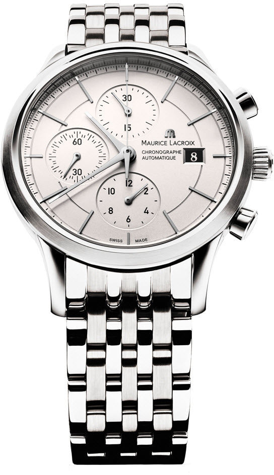 Maurice Lacroix Les Classiques Round Chronographe Automatic D - Silver Maurice Lacroix Les Classiques Round Chronographe Automatic D - Silver