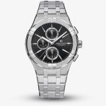 Maurice Lacroix Mens Aikon Black Chronograph Watch AI1118-SS002-330-1