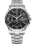 Maurice Lacroix Pontos Black Dial Stainless Steel Automatic Men's Chronograph