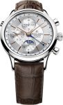 Maurice Lacroix Watch Les Classiques Phase de Lune Chronograph Mens - Silver